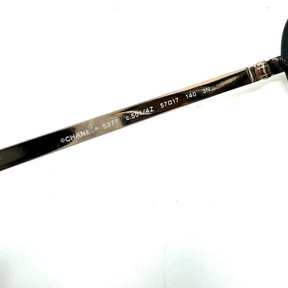 Chanel Cat‑Eye Mirrored Sunglasses – Black Acetate, CC Logo Temples with Case - Picture 8 of 10